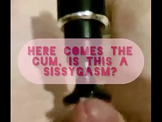 Shemale's bi curious journey with vibrator