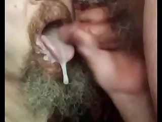 Gay amateur gets his tongue covered in cum