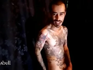 Hairy gay masturbates with big cock in Bolivian city